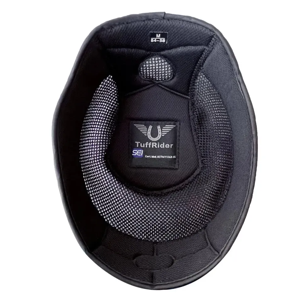 TuffRider Coolmax helmbinnenvoering zwart wasbaar S-M-L