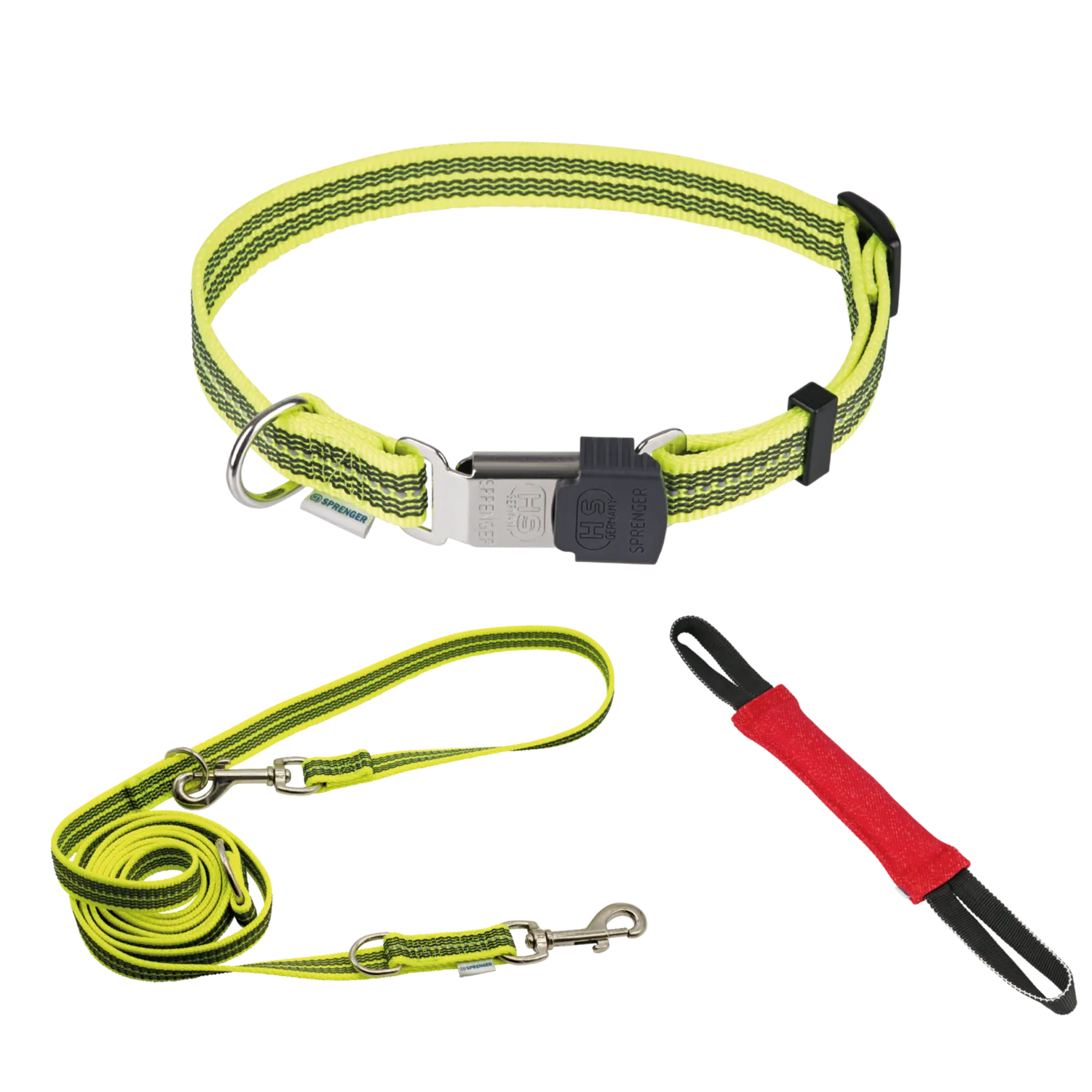 Herm Sprenger Bundle halsband 40-55cm + riem 2,3m zwart hond