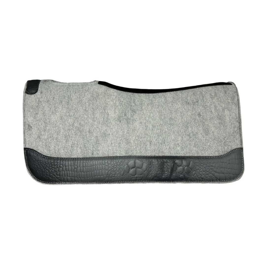 TuffRider Noir western zadelpad grijs 32x32 vilt 1 inch