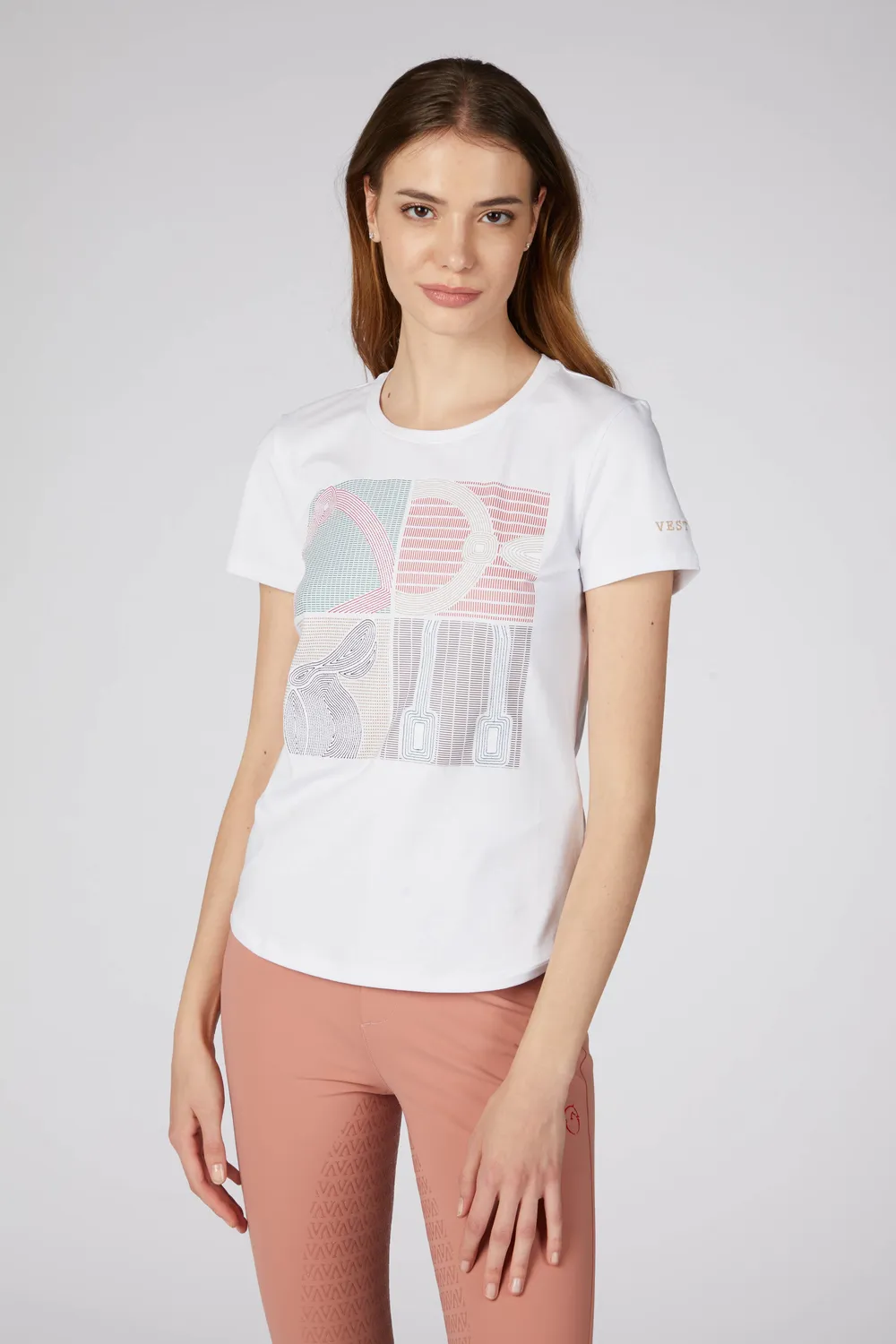Vestrum La Thuile T-shirt dames katoen paardenprint
