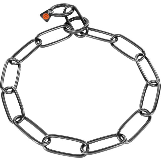 Herm Sprenger 51604-57 kettinghalsband zwart 4,0 mm 58cm