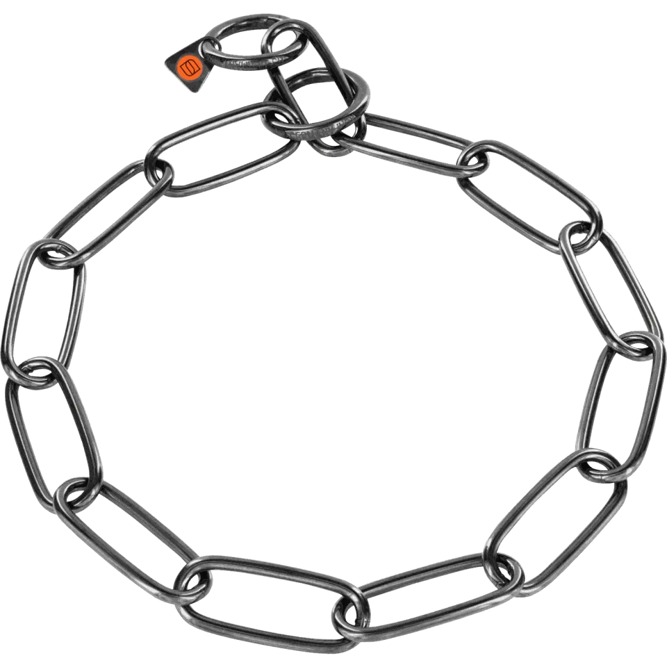 Herm Sprenger 51604-57 kettinghalsband zwart 4,0 mm 58cm