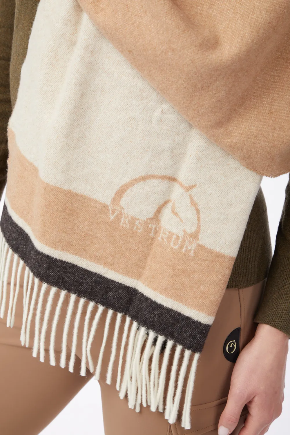 Vestrum Lahti sjaal kasjmier jacquard franjes