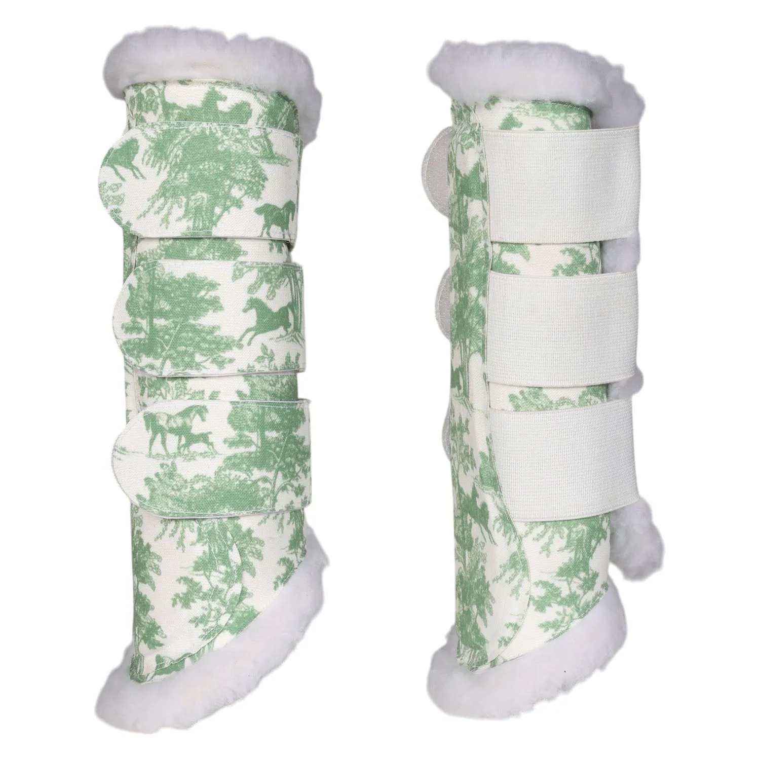 Dapplebay Equestrian Toile peesbeschermers XL Groen