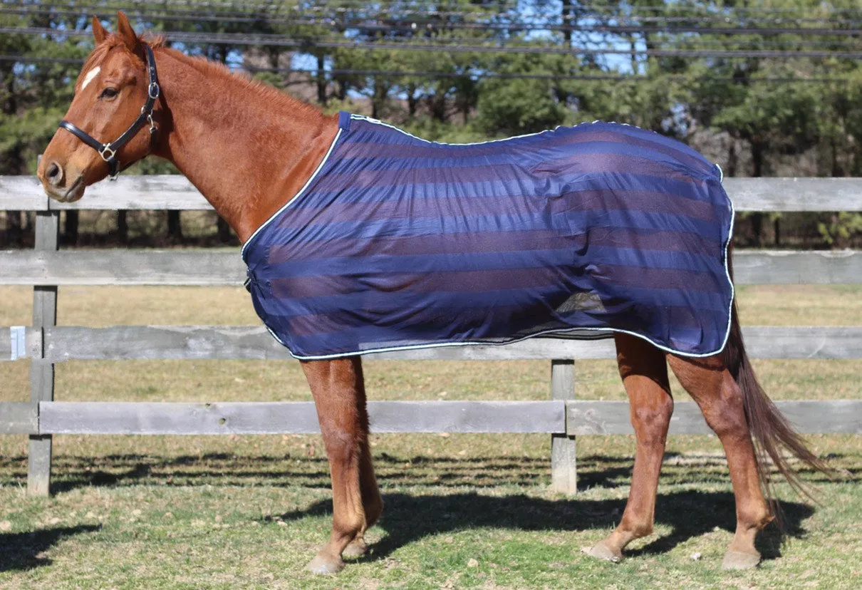 TuffRider Scrim vliegendeken burgundy mesh met UV