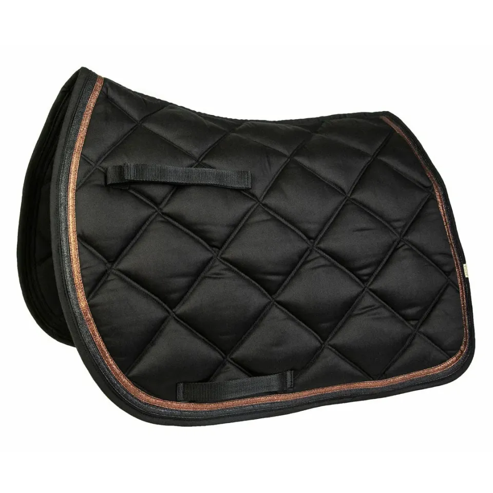 Lettia Rosegold AP zadeldek zwart roségoud 22x20