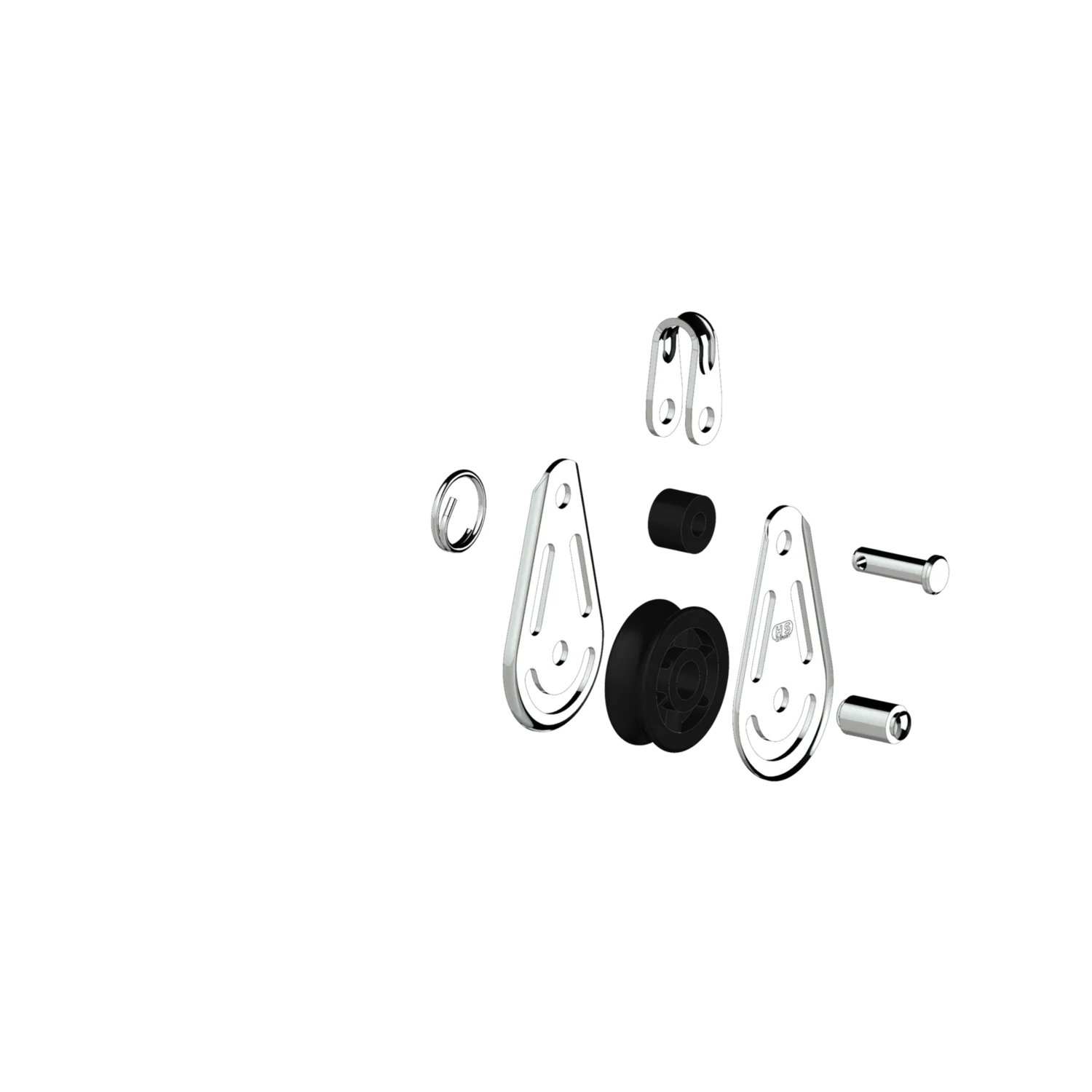 Herm Sprenger glijlagerblok katrol 8 mm met beugel