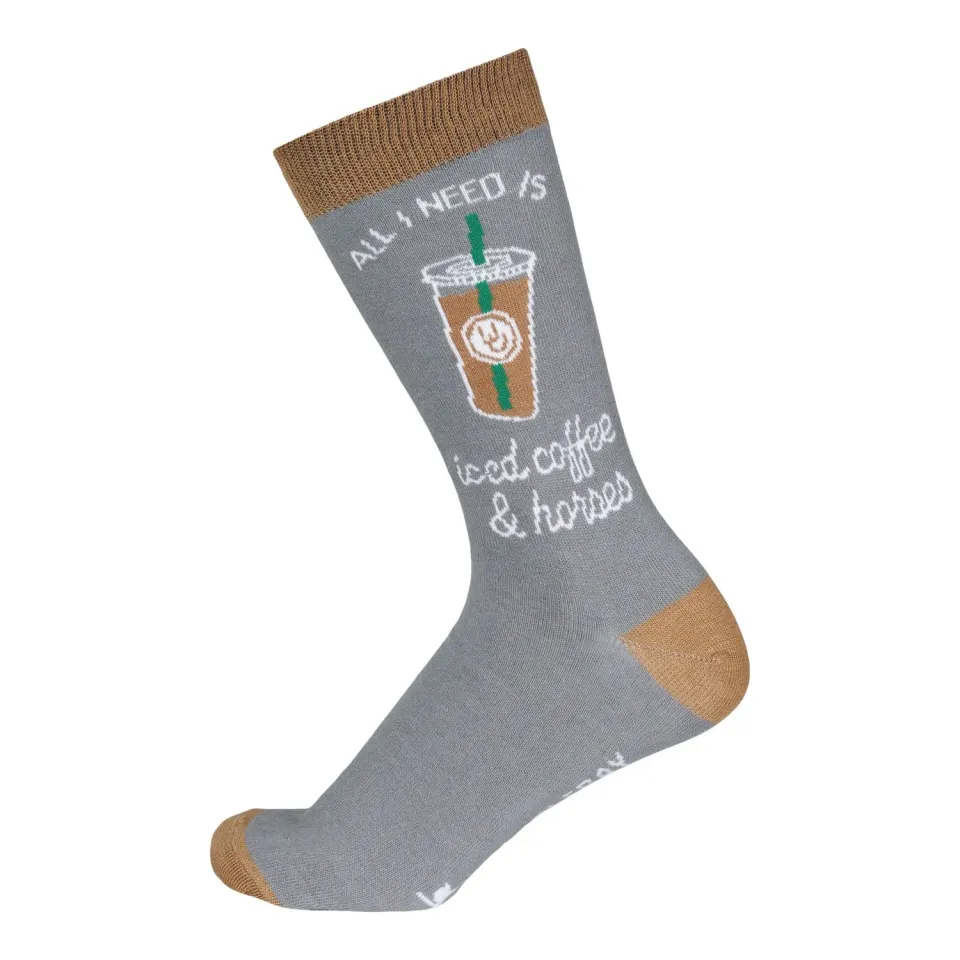 Dapplebay Knit Crew rijsokken iced coffee one size