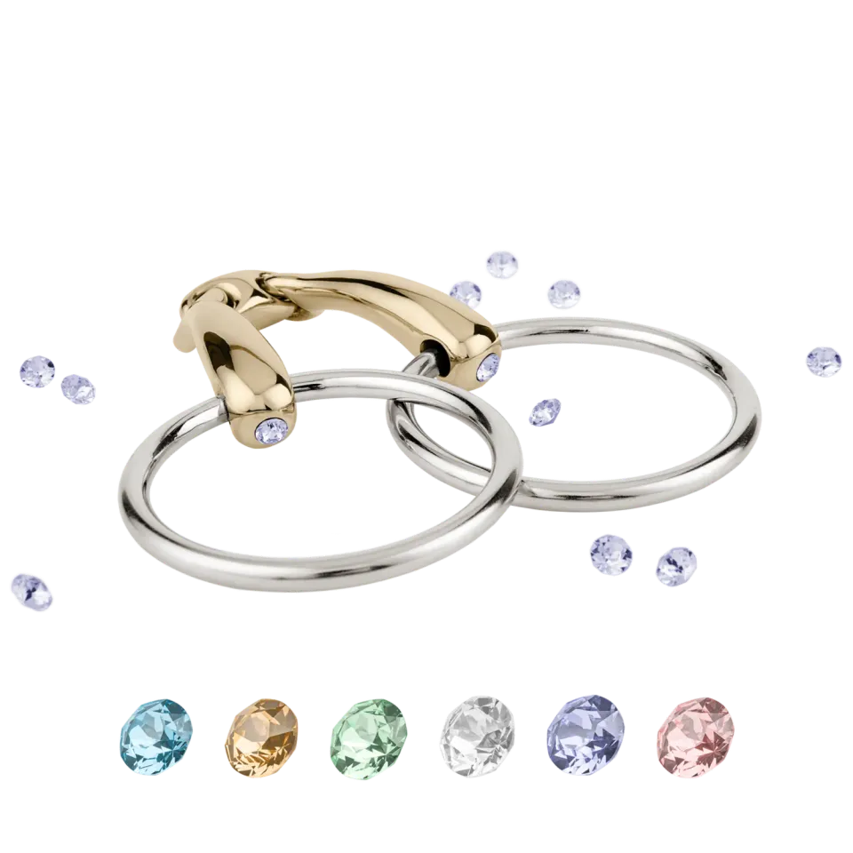 Herm Sprenger Dynamic RS watertrens 16mm crystal 125mm