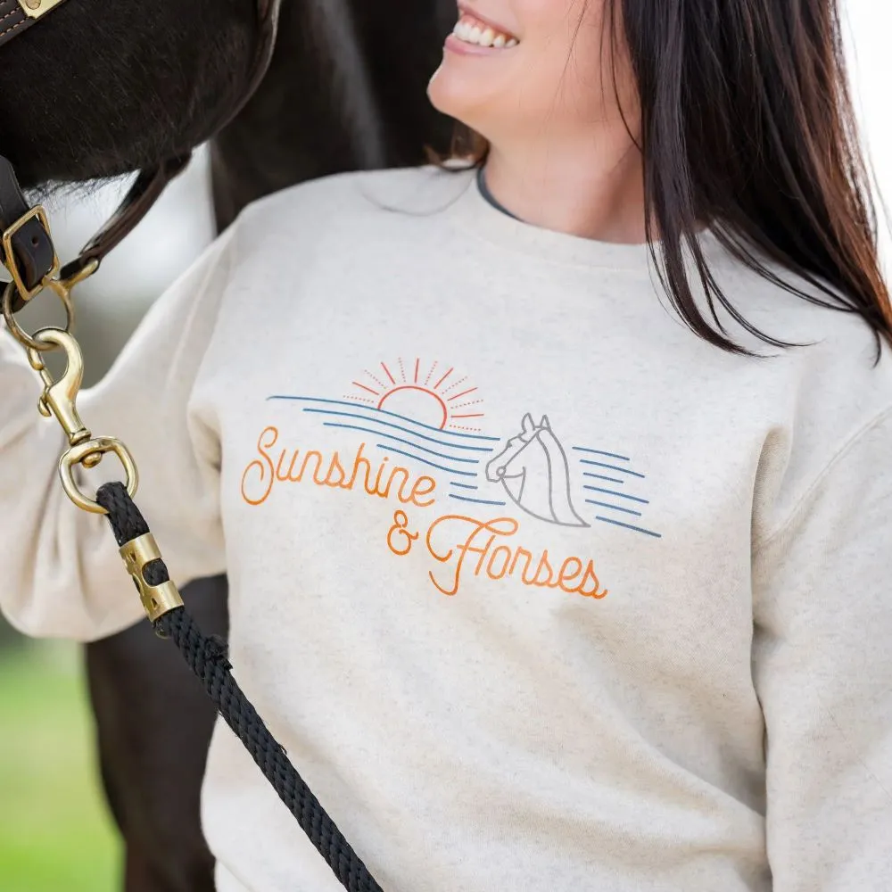 Dapplebay Sunshine & Horses sweater Natural middelzwaar