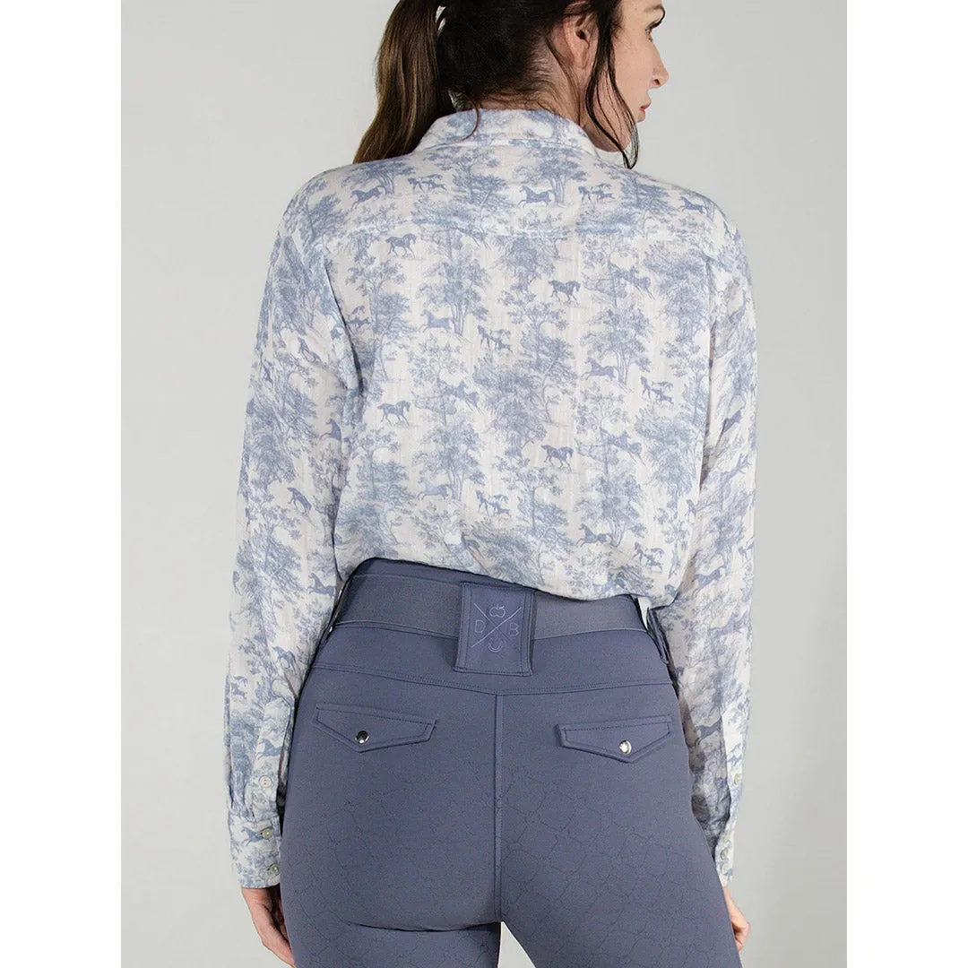 Dapplebay Breezy Button Up blouse Moonrise katoen