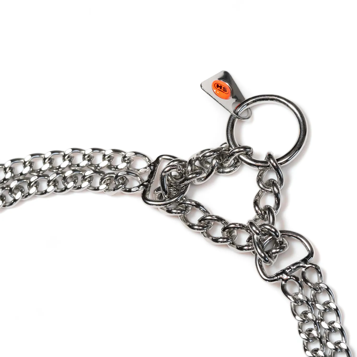 Herm Sprenger Halsketting 2-rij 55 cm halsband rvs met stop