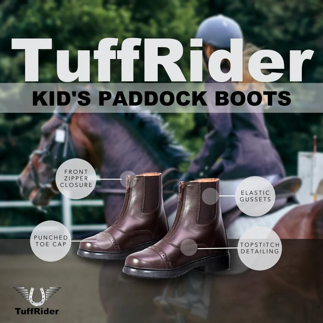 TuffRider Starter Front Zip kinder jodhpurschoenen zwart rits