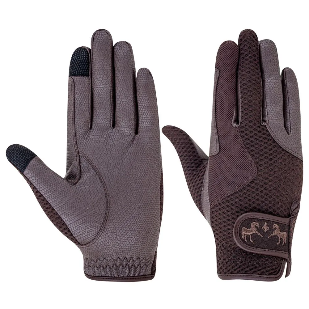 Equine Couture Max Mesh rijhandschoenen zomer grijs