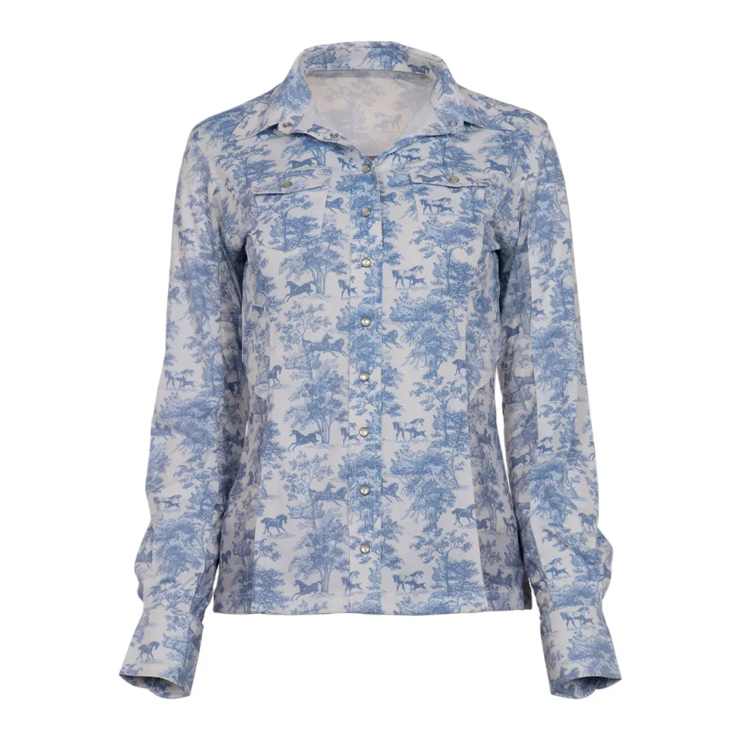 Dapplebay Equestrian Toile western blouse moonrise stretch
