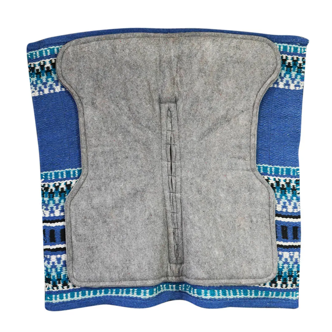 TuffRider Contoured Double Weave western zadeldek blauw 34x36