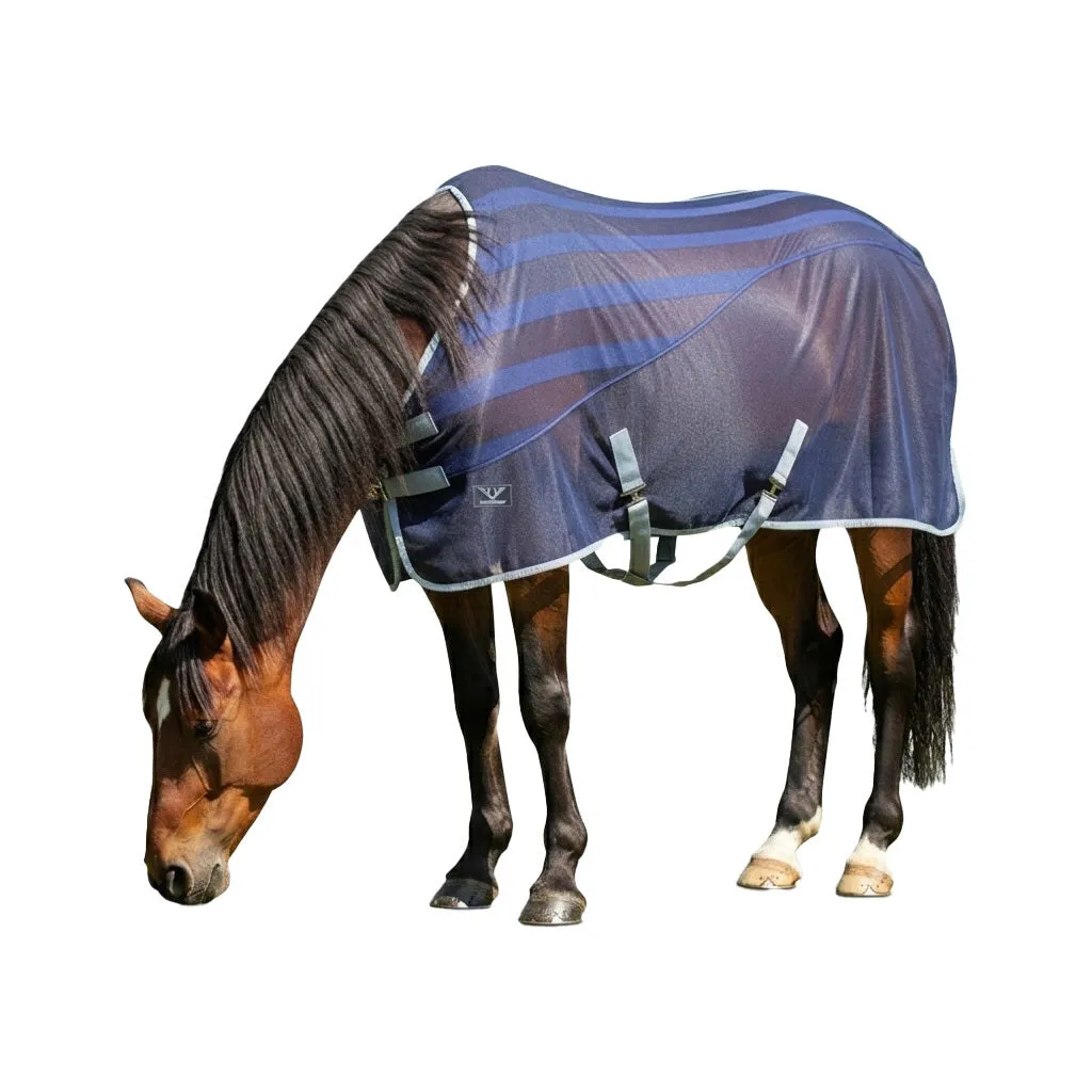 TuffRider Dual Fabric vliegendeken navy/grey luchtig