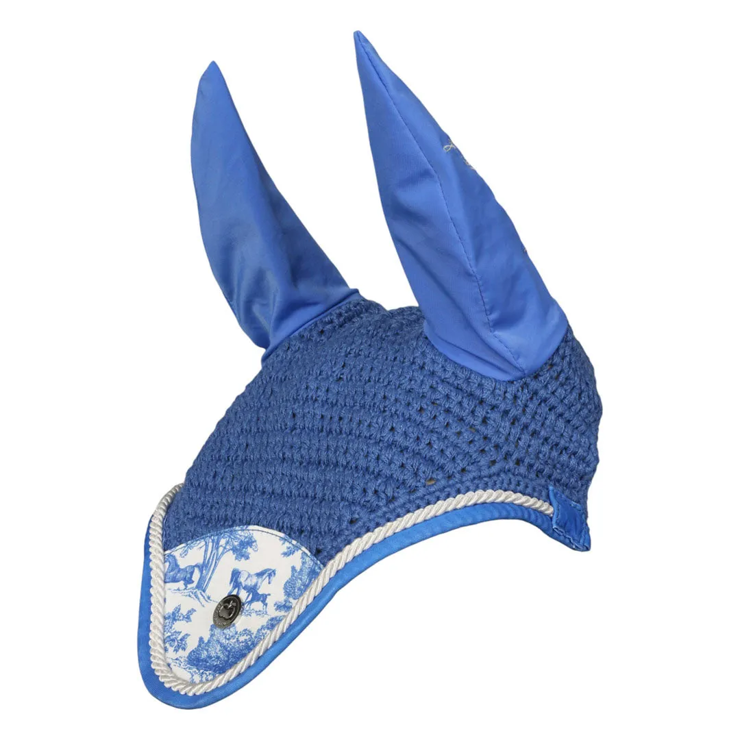 Dapplebay Equestrian Toile oornetje Blauw-Wit Full katoen