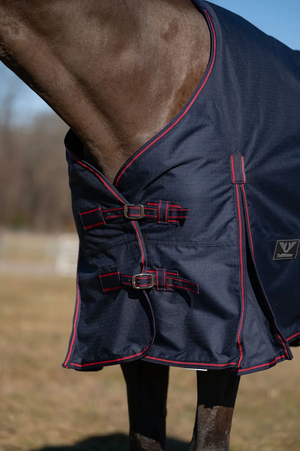 TuffRider 600D turnoutdeken 100g navy 75 waterdicht
