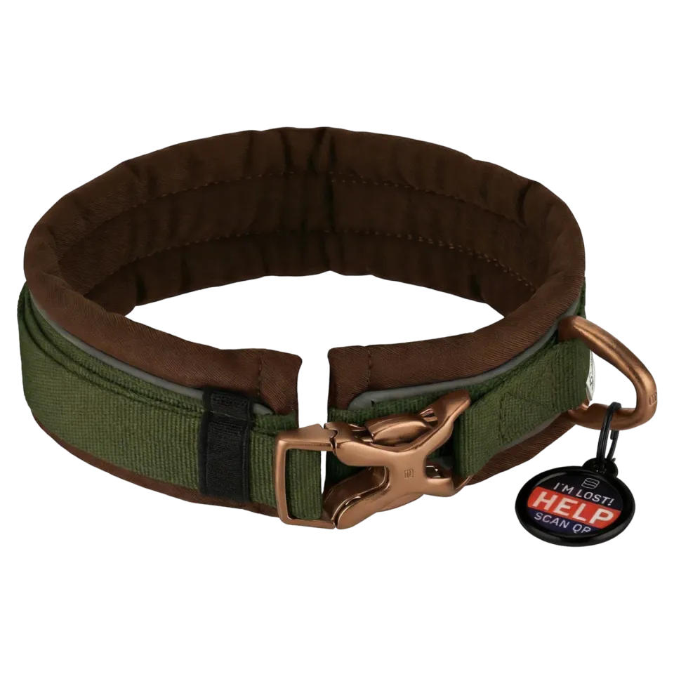 HS Sprenger hondenhalsband nylon reflecterend QR-code