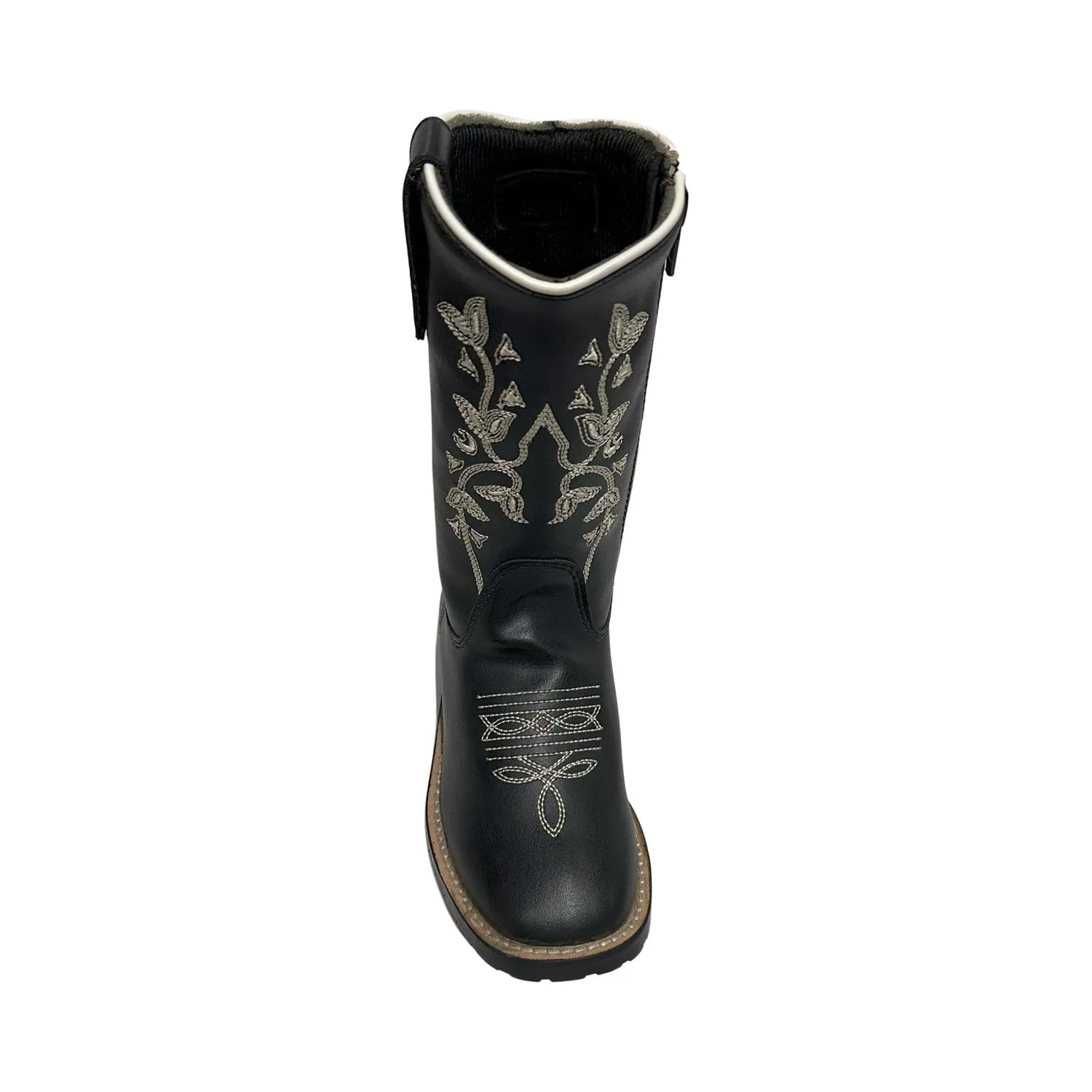 TuffRider Children's Black Floral western laars zwart bloemen