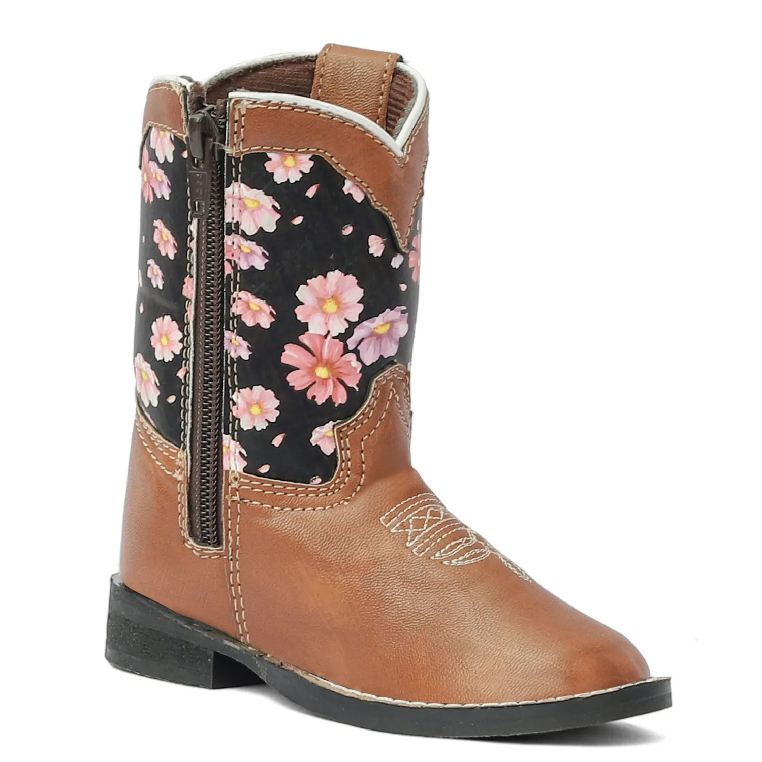 TuffRider Pinnacles westernlaars peuter bruin 6 bloemen
