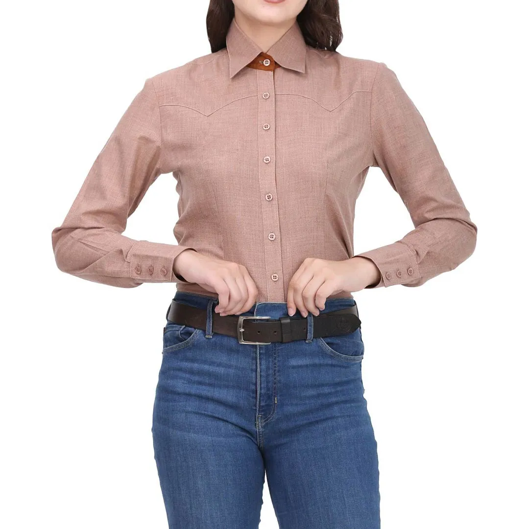 TuffRider Abilene western overhemd dames turquoise