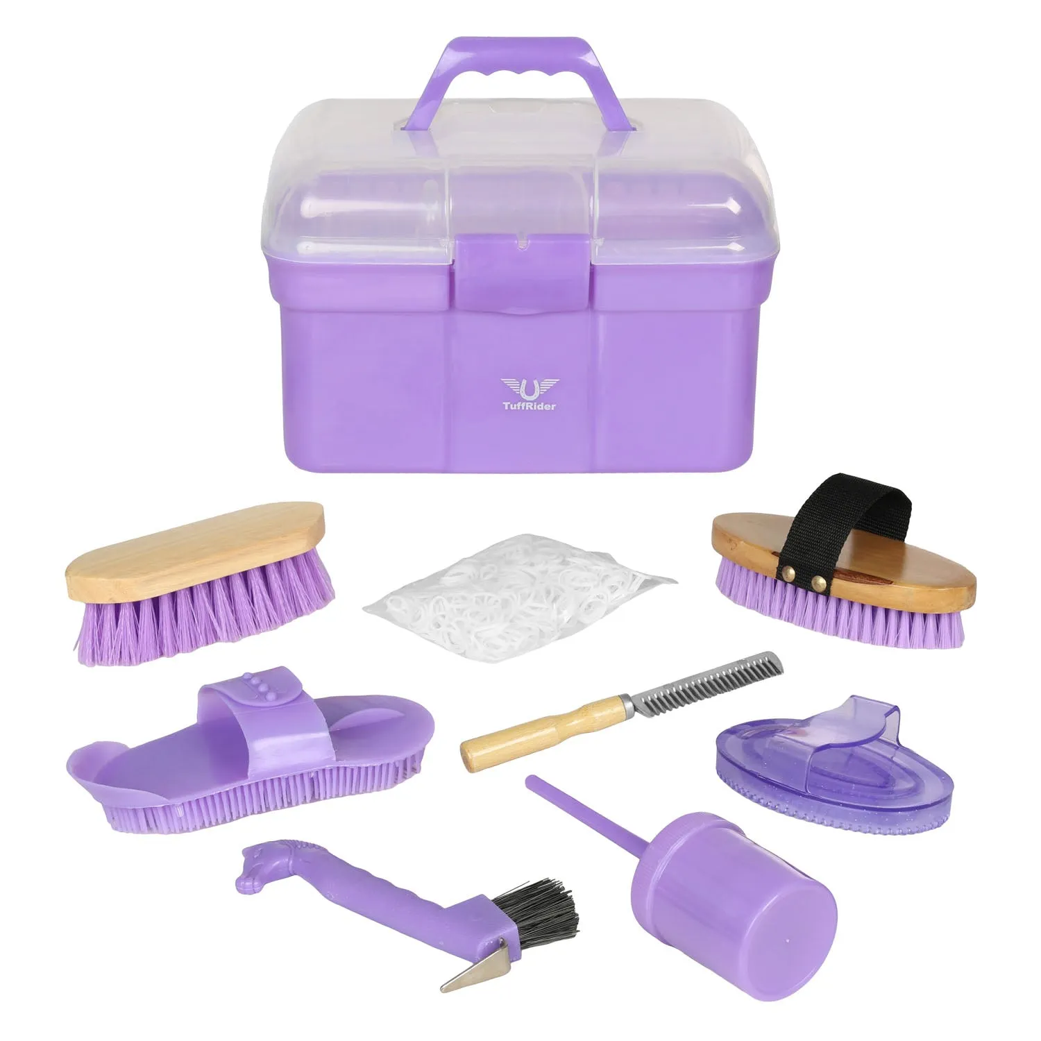 TuffRider Ultimate Groom Box poetsset 8-delig roze