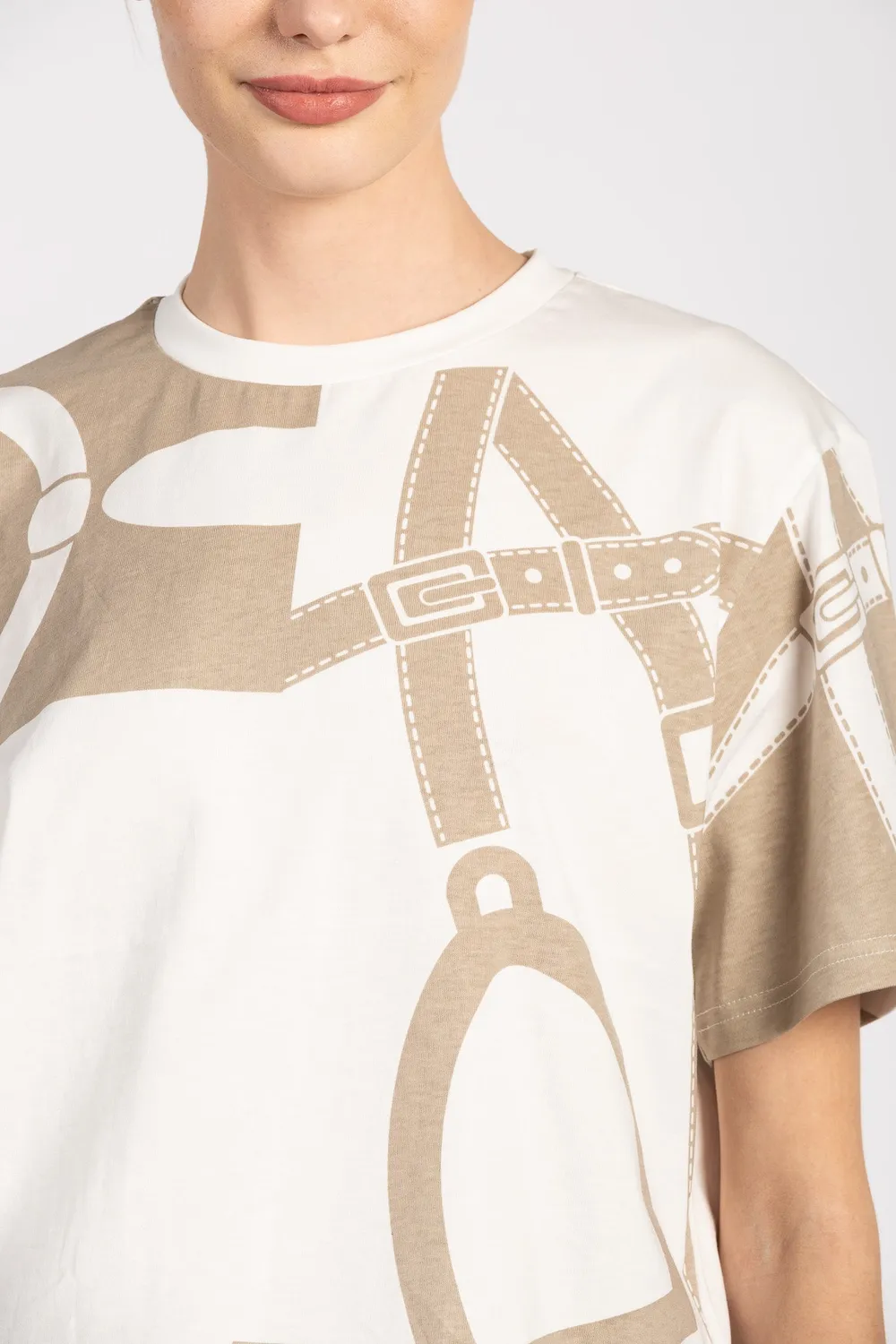 Vestrum Granada T-shirt dames oversize katoen allover print