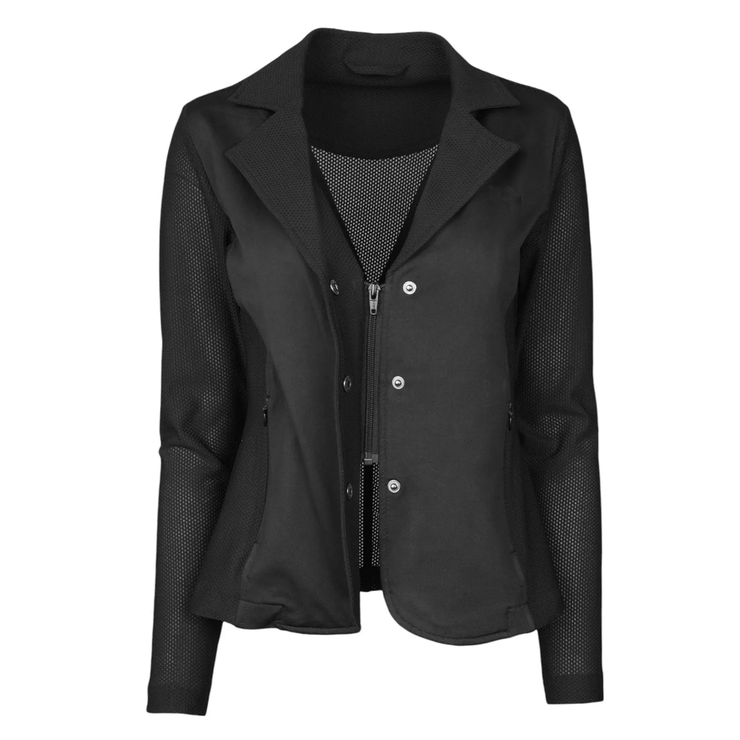 Equine Couture EquiVent H wedstrijdjasje zwart ventilerend