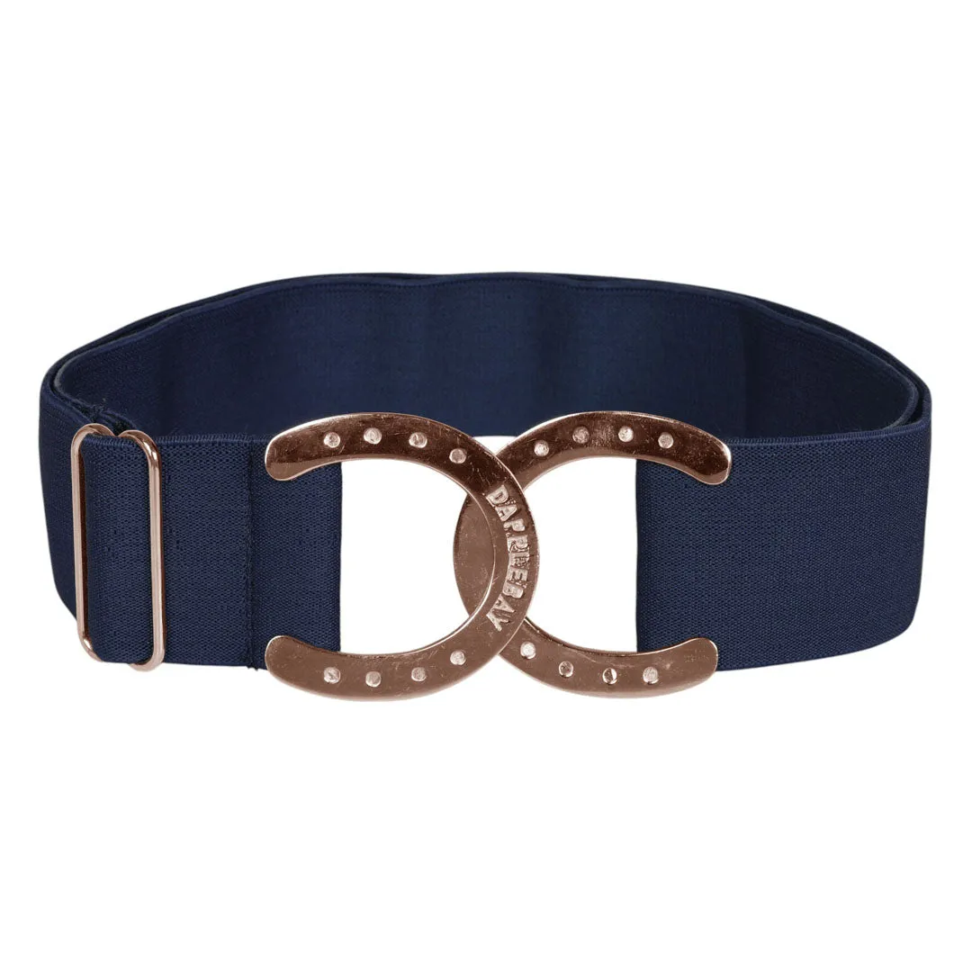 Dapplebay Horse Shoe elastische riem Navy One Size