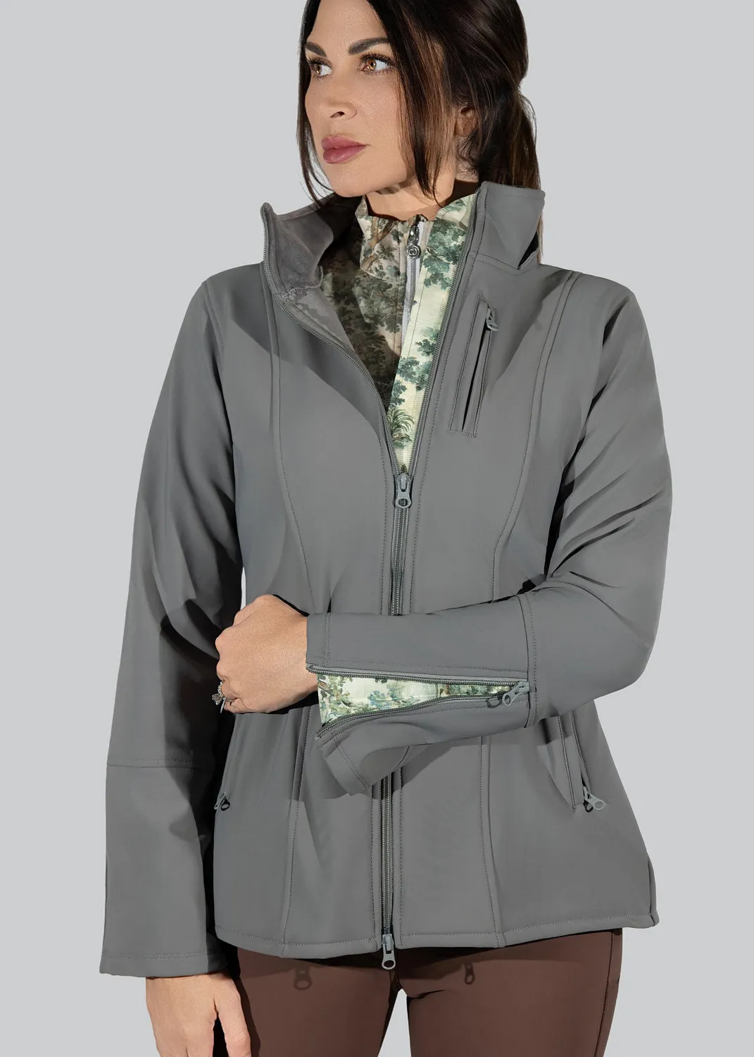 Dapplebay Everyday softshell jas Graphite fleece