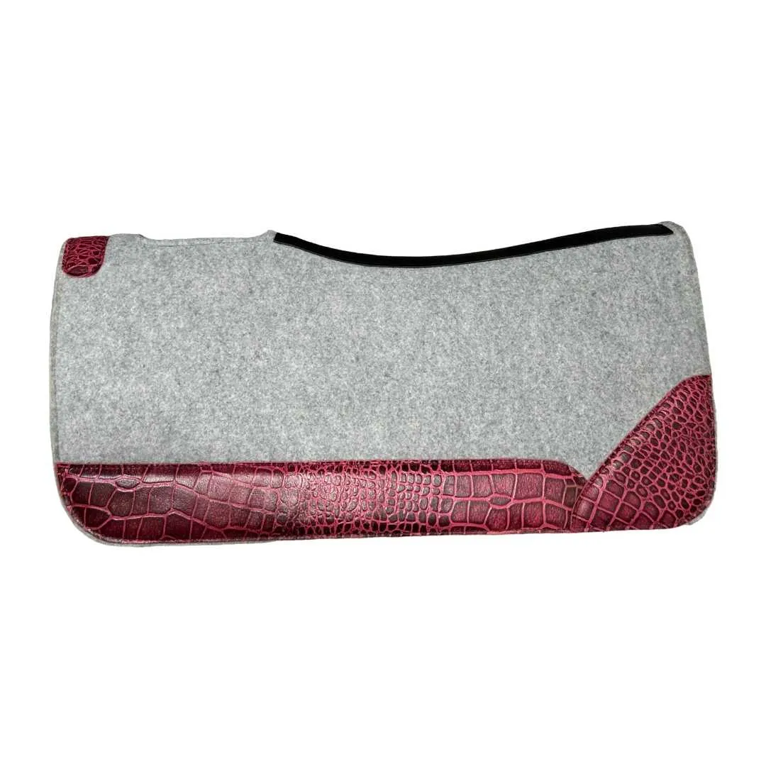 TuffRider Parallax Vilt Western Zadelpad 32x32 Grijs 3/4"