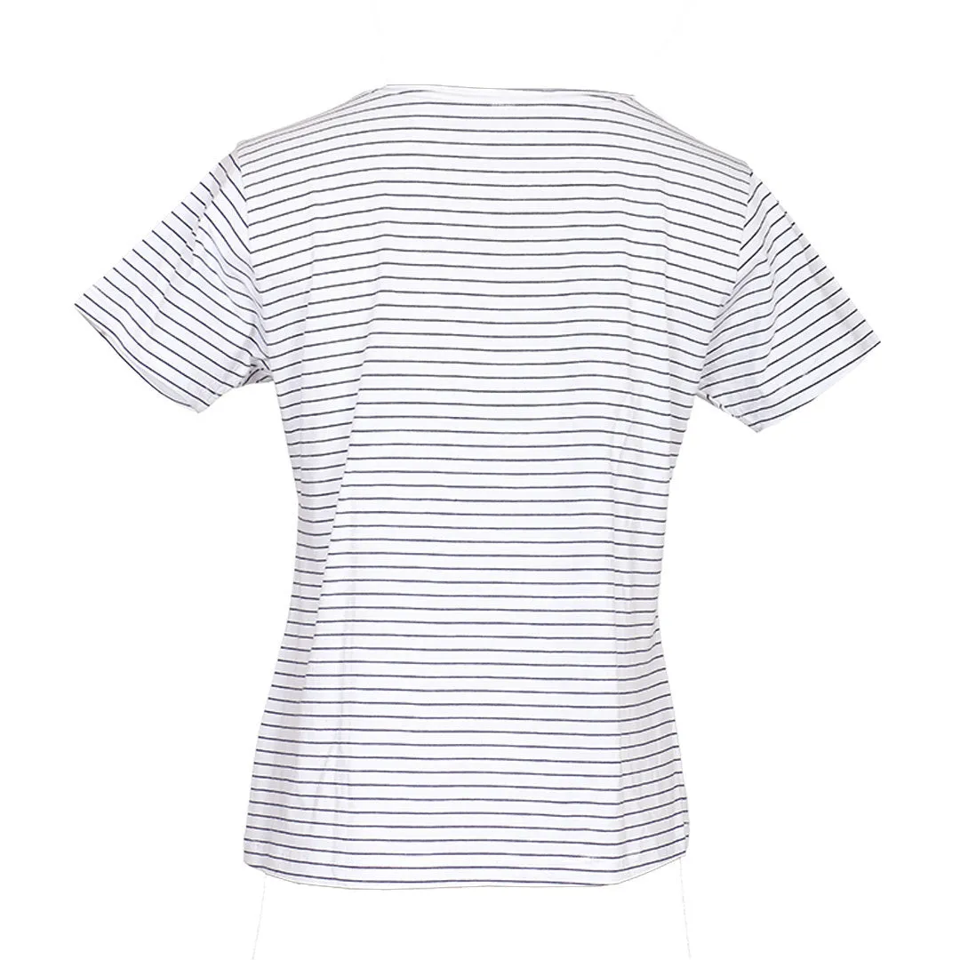 Dapplebay Expensive & Difficult T-shirt streep navy katoen