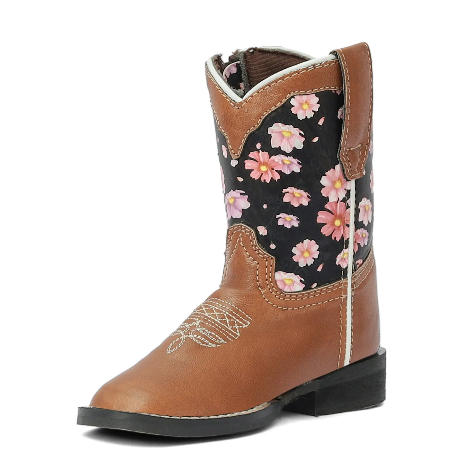 TuffRider Pinnacles westernlaars peuter bruin 6 bloemen