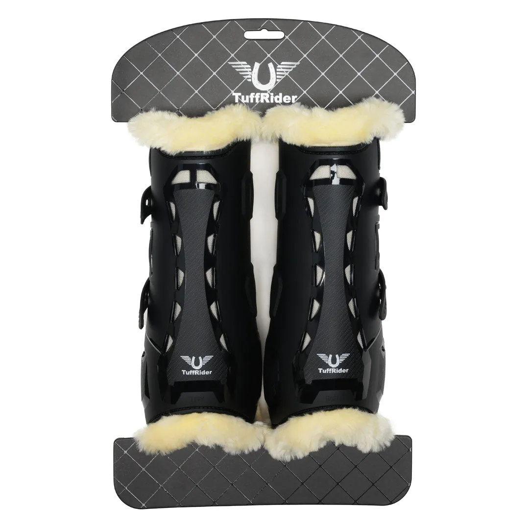 TuffRider Airflow Iron Man peesbeschermers zwart full fleece