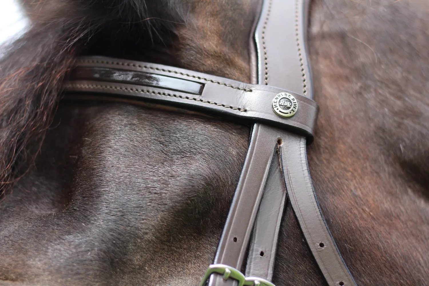Henri de Rivel Pro Piaffe hoofdstel havana lak cob
