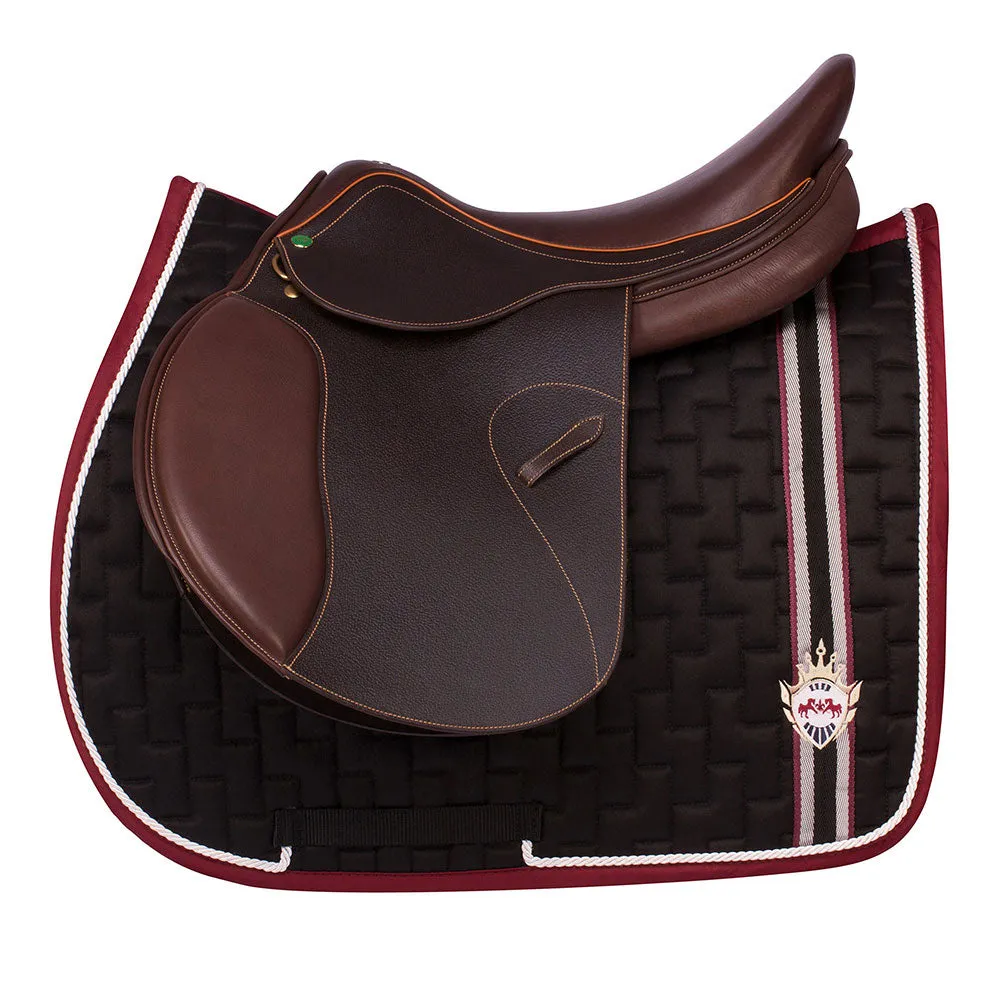 Equine Couture Ocala veelzijdig zadeldek wit met bies