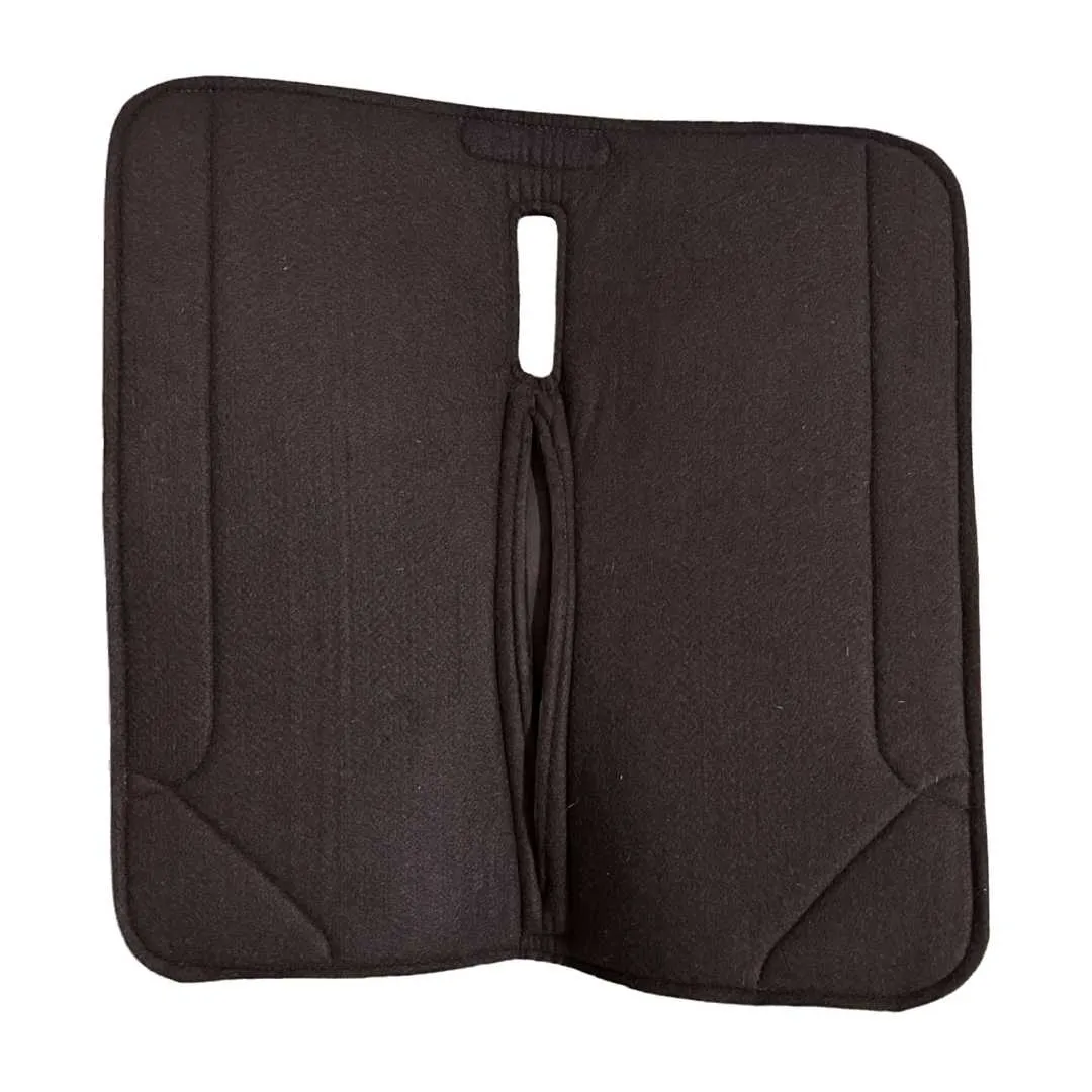 TuffRider Gilded Bloom westernpad bruin 32x32 vilt 1 inch