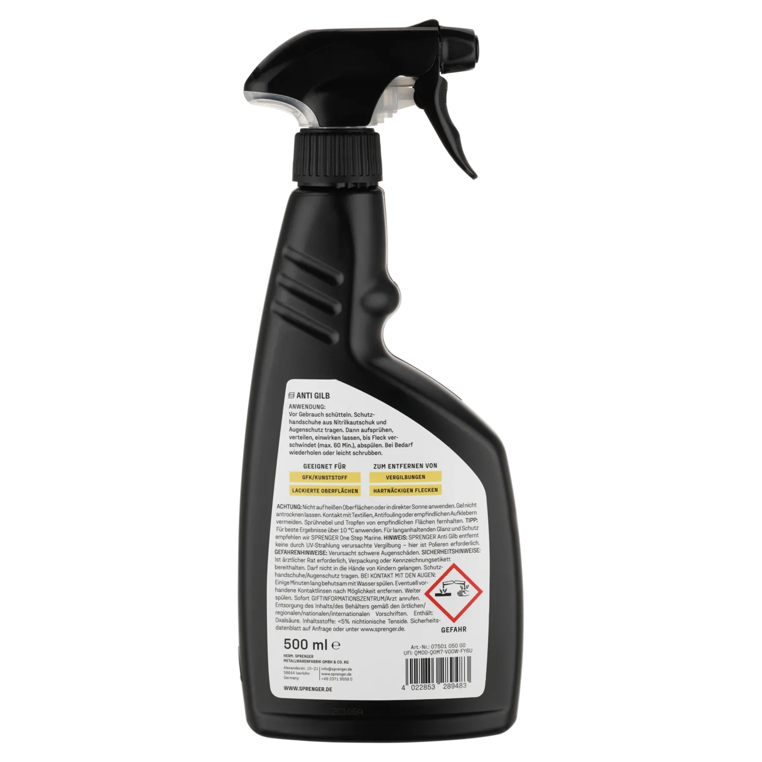 Herm Sprenger Anti Gilb reinigingsgel 500 ml gelcoat