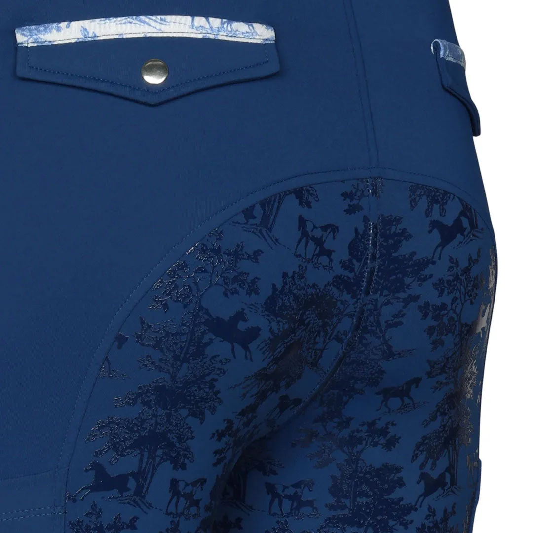 Dapplebay Toile full seat rijbroek navy XXS