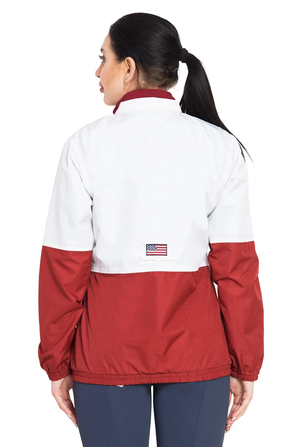 Equine Couture Marmara regenjas dames wit/navy waterdicht