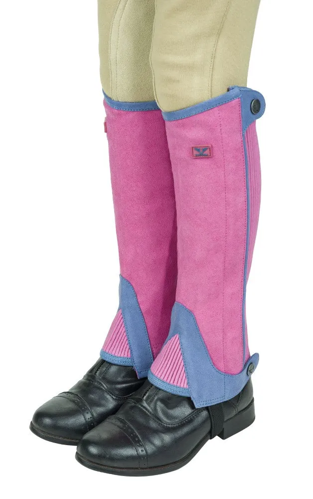 TuffRider Keeneland kinder halve chaps lichtblauw navy