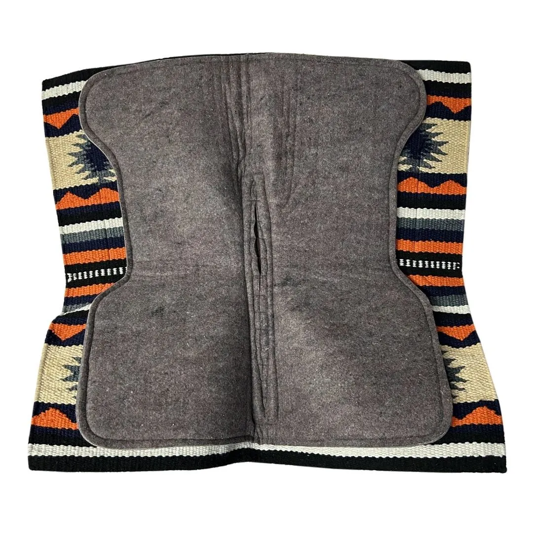 TuffRider Medallion Western zadelpad indigo 34x36 wolmix