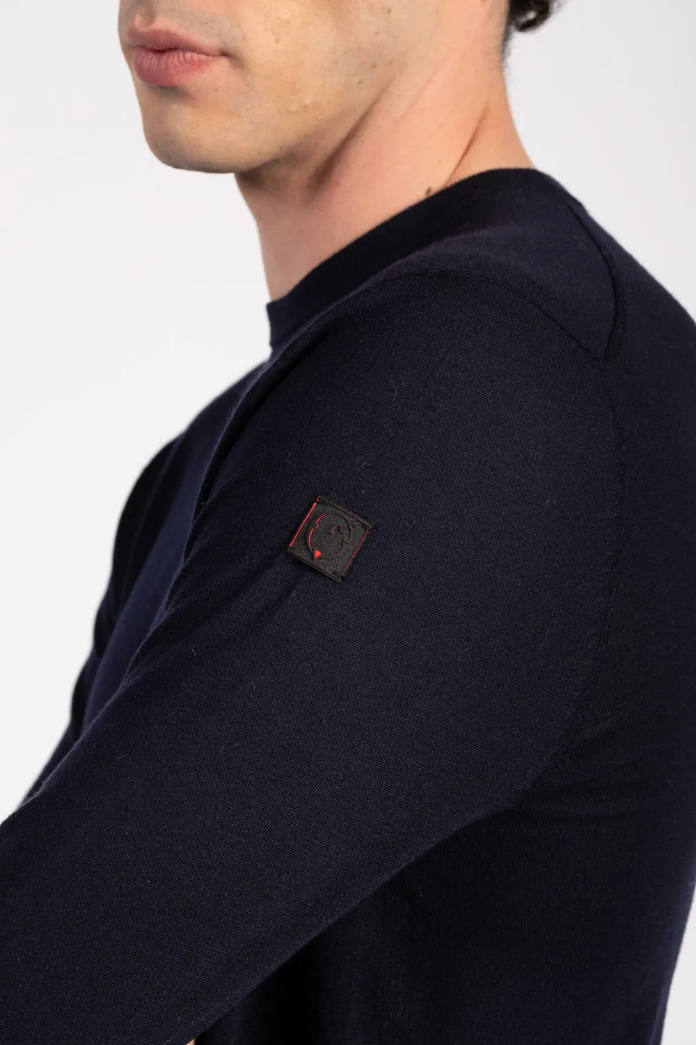 Vestrum Etanim heren trui navy ronde hals elegant
