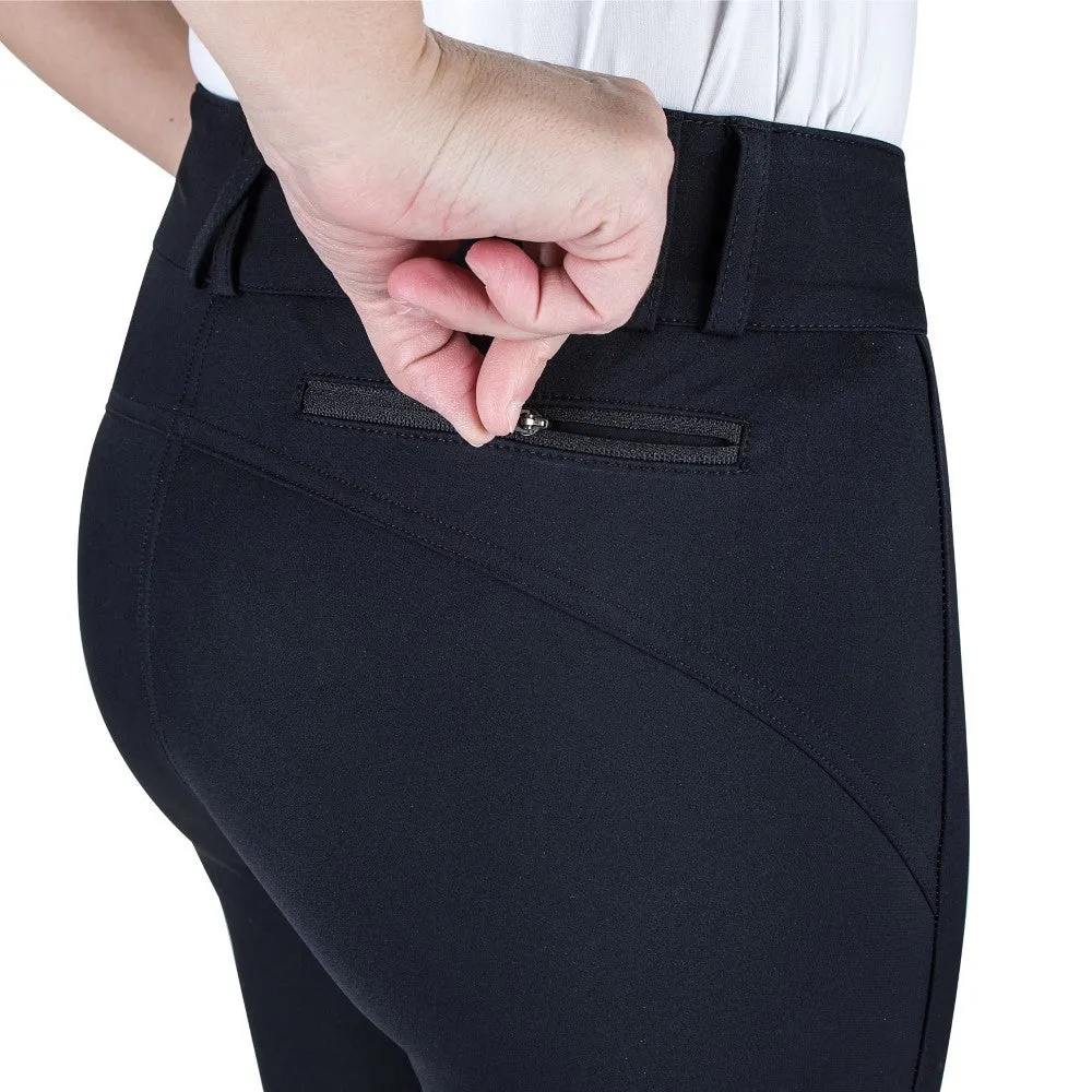 Equine Couture Charlotte rijbroek kniepatches Zwart stretch