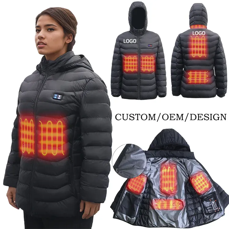 TuffRider Puffer verwarmde jas zwart 6 zones