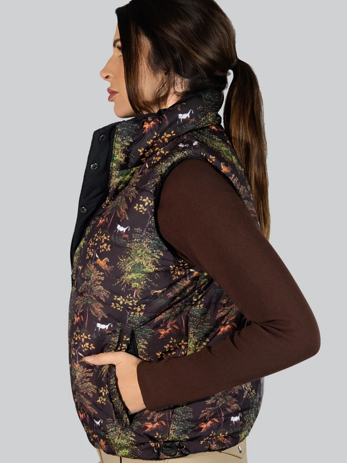 Dapplebay Reversible Puffer bodywarmer zwart omkeerbaar