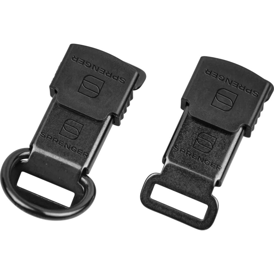 Herm Sprenger ClicLock Sluiting 25 mm zwart met D-ring