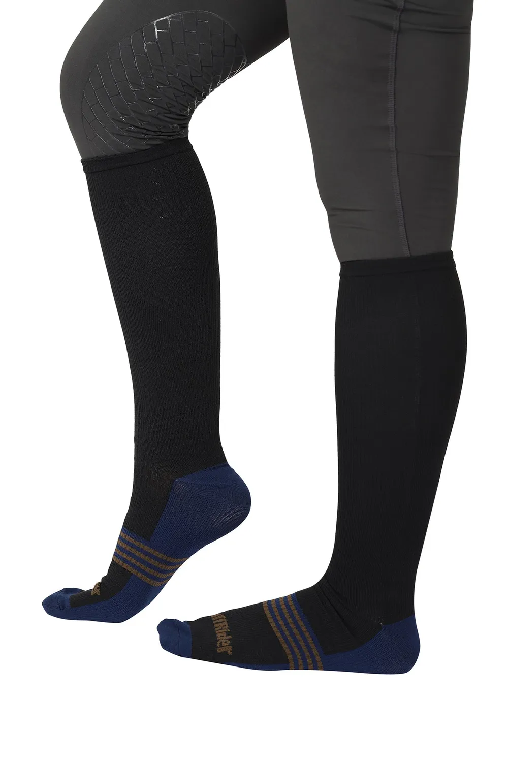 TuffRider Compression rijsokken Zwart Beige